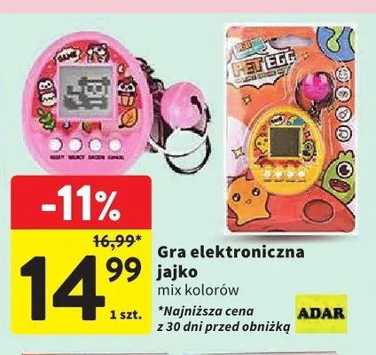 Gra elektroniczna jajko promocja w Intermarche