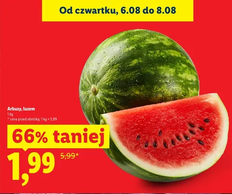 Arbuz luzem promocja w Lidl