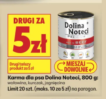 Karma dla psa Dolina Noteci wołowina promocja w Biedronka