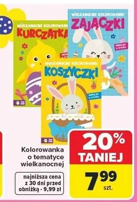 Kolorowanka o tematyce wielkanocnej promocja w Carrefour