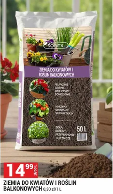Ziemia do kwiatów i roślin balkonowych promocja w Merkury Market