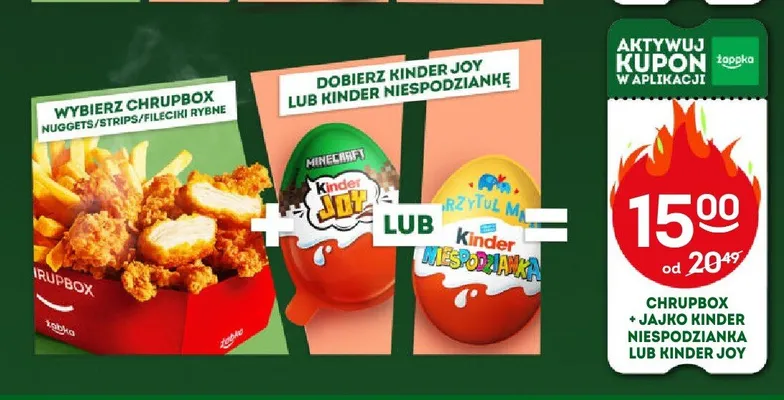 Zestaw Chrupbox + jajko Kinder Niespodzianka promocja w Żabka