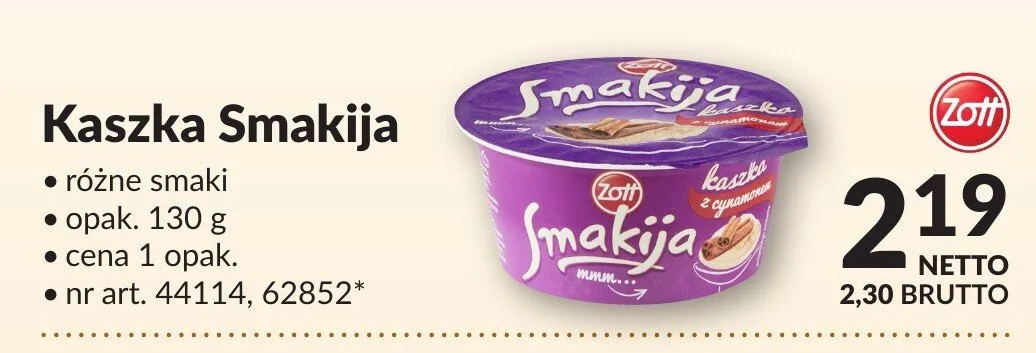 Kaszka Smakija różne smaki promocja w Makro