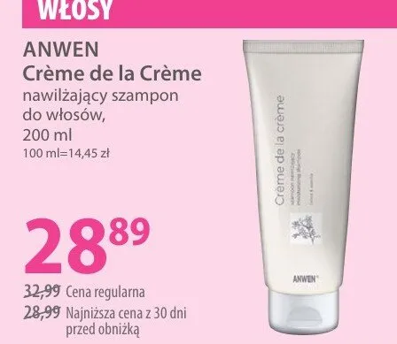 Nawilżający szampon do włosów Crème de la Crème promocja w Hebe