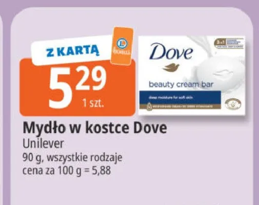 Mydło w kostce Dove beauty cream bar promocja w Leclerc