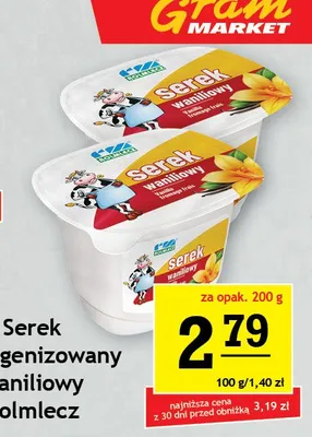 Serek homogenizowany waniliowy Rolmlecz promocja w Gram Market