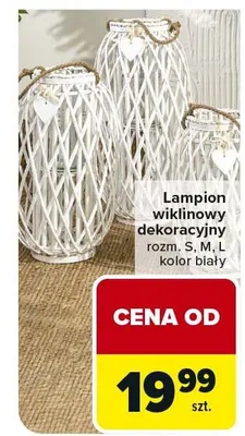 Lampion wiklinowy dekoracyjny promocja w Carrefour