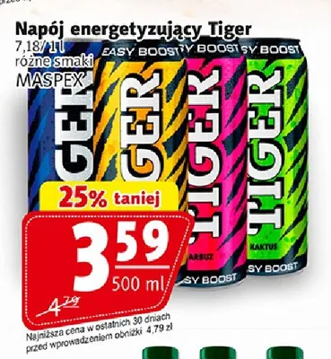 Napój energetyzujący Tiger promocja w Prim Market