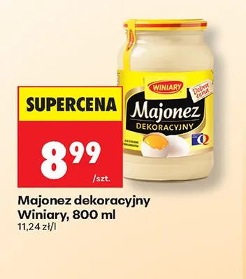 Majonez dekoracyjny Winiary promocja w Biedronka
