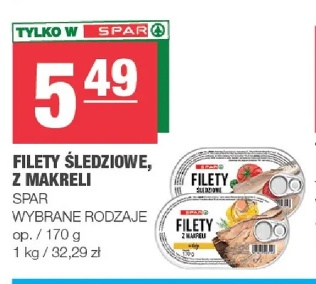 Filety śledziowe SPAR promocja w SPAR