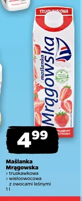 Maślanka wieloowocowa z owocami leśnymi Mrągowska promocja w Netto