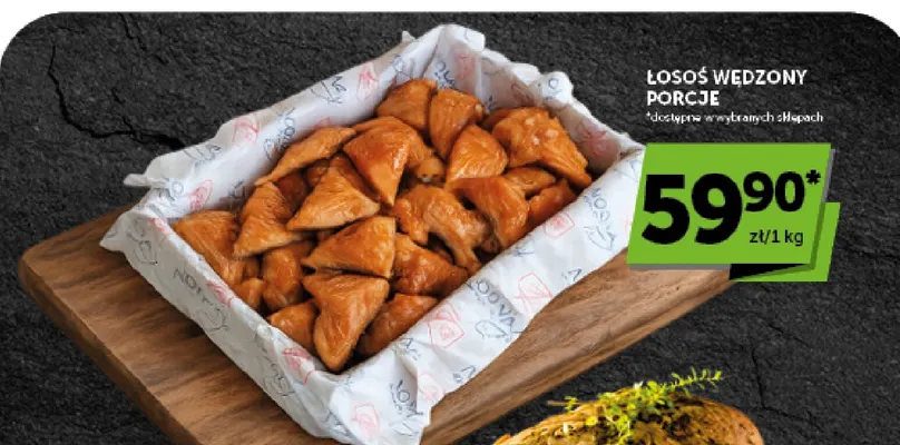 Łosoś wędzony porcje promocja w Groszek