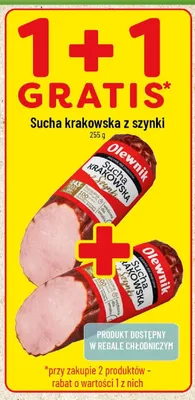 Kiełbasa sucha krakowska z szynki Olewnik promocja w POLOmarket