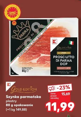 Szynka parmeńska plastry Gold Edition promocja w Kaufland