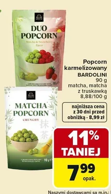 Popcorn karmelizowany matcha Bardolini promocja w Carrefour