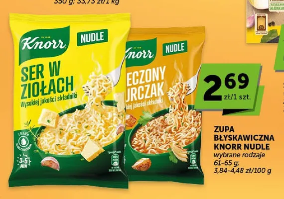 Zupa błyskawiczna Nudle pieczony kurczak Knorr promocja w Euro Sklep