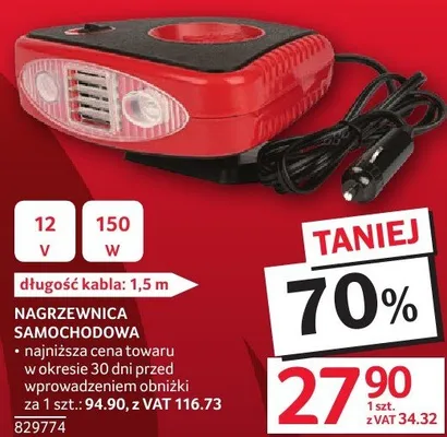 Nagrzewnica samochodowa promocja w Selgros