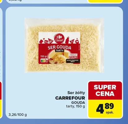 Ser żółty Carrefour Gouda tarty promocja w Carrefour Express