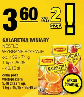 Galaretka Winiary Nestle promocja w SPAR