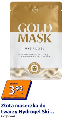 Złota maseczka do twarzy Hydrogel Skin Bliss 2-częściowa promocja w Action