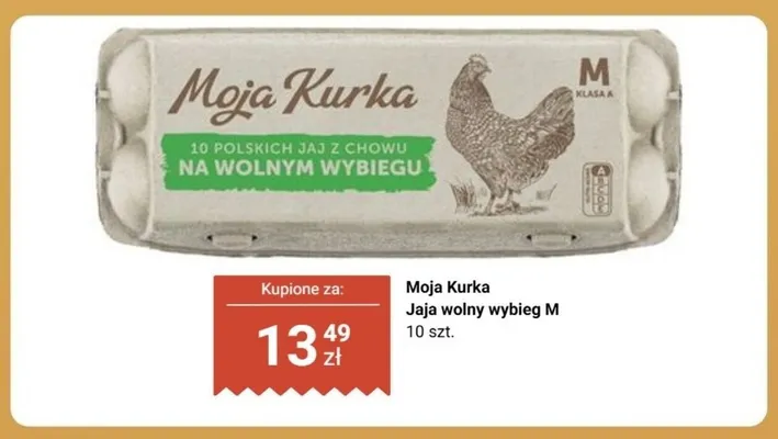 Jajka wolny wybieg M Moja Kurka promocja w Biedronka