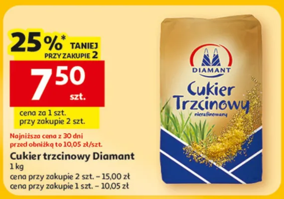 Cukier trzcinowy promocja w Auchan