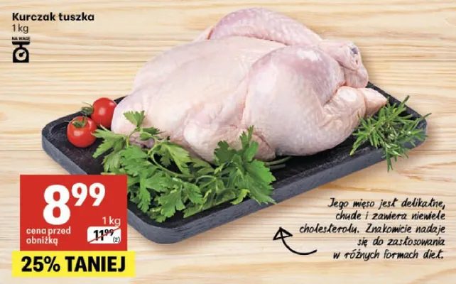 Kurczak tuszka promocja w Delikatesy Centrum