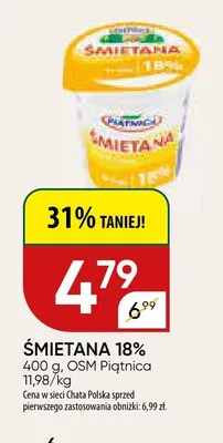 Śmietana 18% promocja w Chata Polska