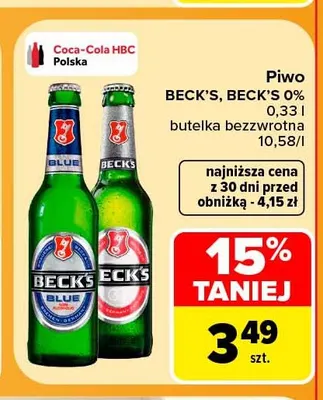 Piwo bezalkoholowe Beck's promocja w Carrefour