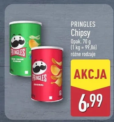 Chipsy różne rodzaje promocja w Aldi