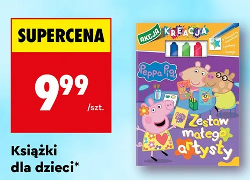 Książka dla dzieci Peppa Pig Zestaw małego artysty promocja w Biedronka