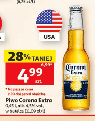 Piwo Corona Extra promocja w Auchan