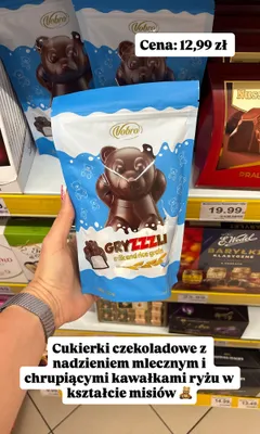 Cukierki czekoladowe Vobro Gryzzzli promocja w Dino
