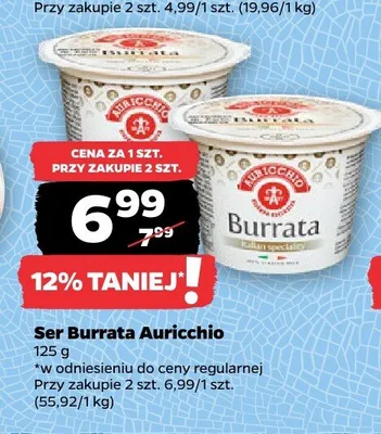 Ser Burrata Auricchio promocja w Netto