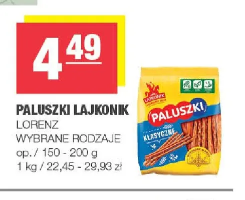 Paluszki Lajkonik promocja w SPAR