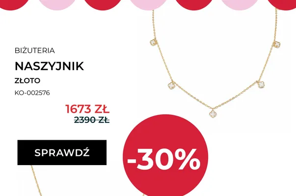 Naszyjnik złoty Briju KO-002576 promocja w Briju
