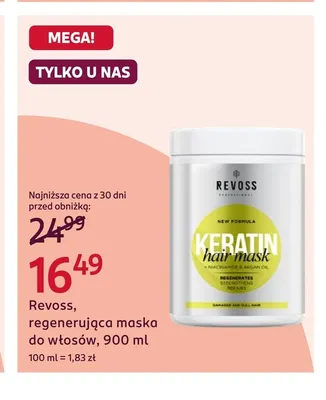 Regenerująca maska do włosów Revoss promocja w Rossmann