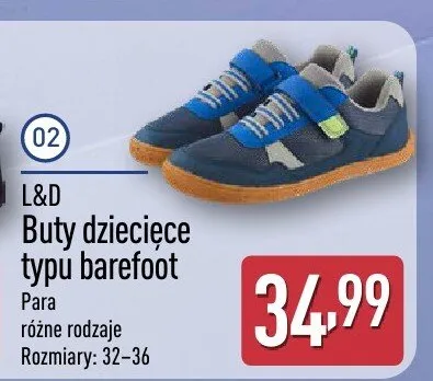 Buty dziecięce typu barefoot L&D promocja w Aldi