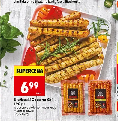 Kiełbaski w posypce ziołowej Czas na Grill promocja w Biedronka
