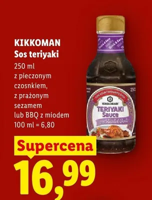 Sos teriyaki BBQ z miodem Kikkoman promocja w Lidl