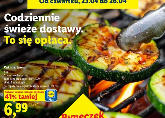Cukinia luzem 1kg promocja w Lidl