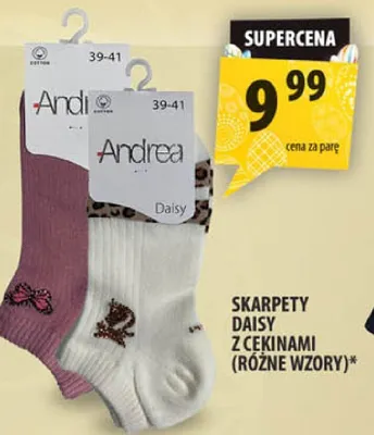 Skarpety Daisy z cekinami (różne wzory) promocja w Arhelan