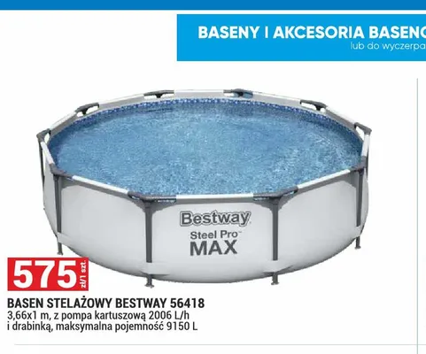 Basen stelażowy Bestway 56418 promocja w Merkury Market