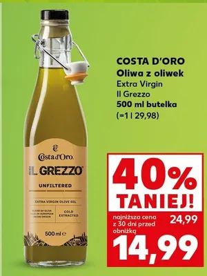 Oliwa z oliwek Extra Virgin Il Grezzo promocja w Kaufland