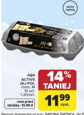 Jaja Active Jaj-Pol rozm. M promocja w Carrefour Market