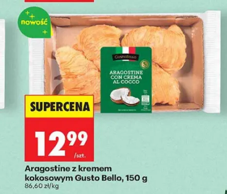 Aragostine z kremem kokosowym Gusto Bello promocja w Biedronka