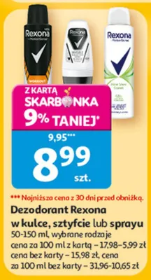 Dezodorant w kulce, sztyfcie lub sprayu promocja w Auchan