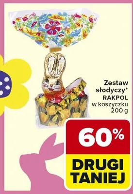 Zestaw słodyczy w koszyku promocja w Carrefour