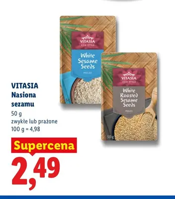 Nasiona sezamu zwykłe Vitasia promocja w Lidl