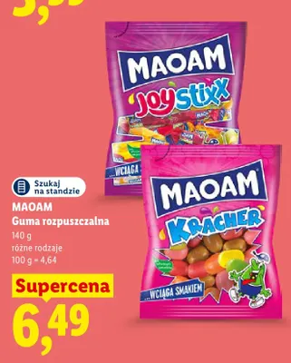 Guma rozpuszczalna Maoam Kracher promocja w Lidl